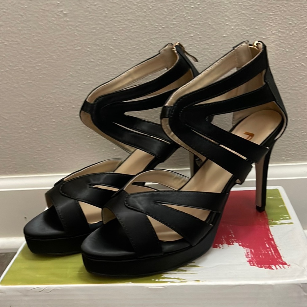 Strappy Black Heels